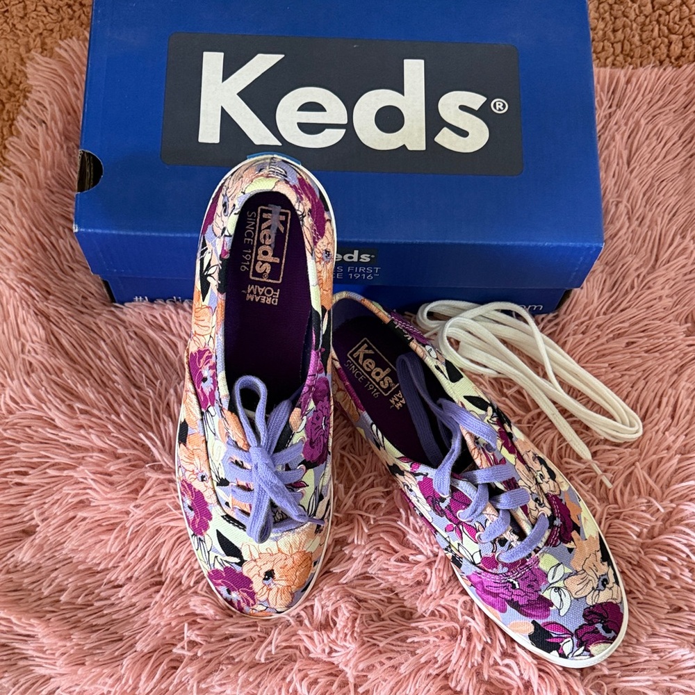 Keds women’s champion floral sneakers